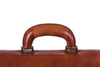 Aktentasche Braun Leder Griff Detailansicht | Council's Brief