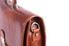 Aktentasche Braun Leder Detail Seitenansicht | Fortis' Brief