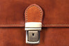 Aktentasche Leder Braun Verschluss Detailansicht | City Brief