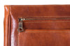 Umhängetasche Leder Braun Detail Frontansicht | Classic Brief