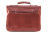 Umhängetasche Leder Braun Rückansicht | Titus' Brief