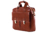 Aktentasche Leder Hellbraun Seitenansicht | City Brief