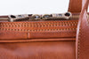 Trolleytasche aus braunem Kalbsleder Detailansicht Zipper | Council's Trolley